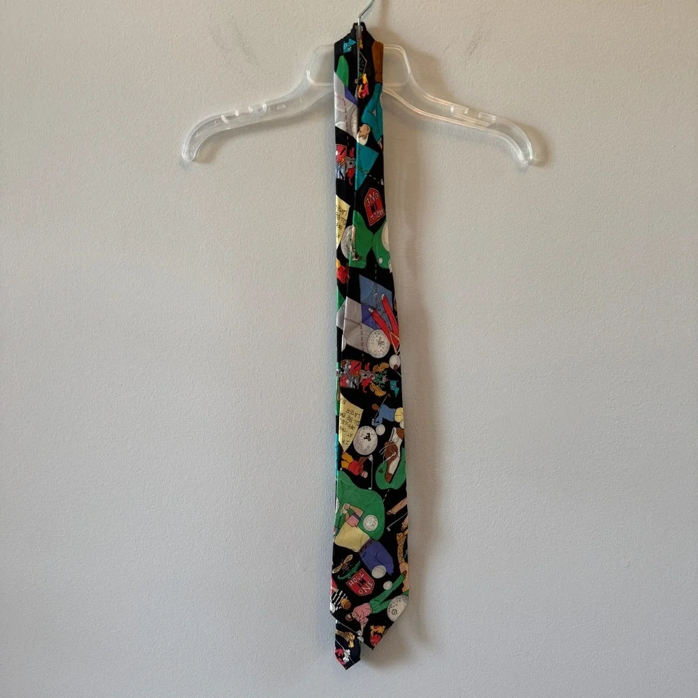 ⛳️ Nicole Miller 90s 100% Silk Golf Tie ⛳️